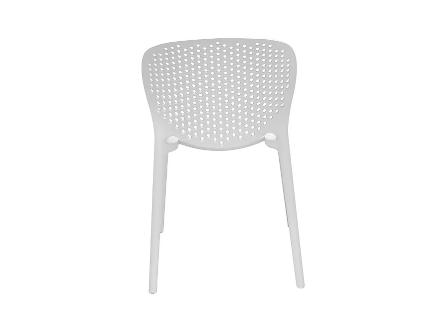 Estosa - 4 cadeiras de jardim design Lolly em resina branca