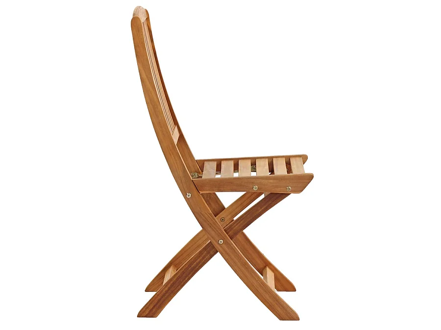 Estosa - Chaises de jardin pliantes en bois Navis