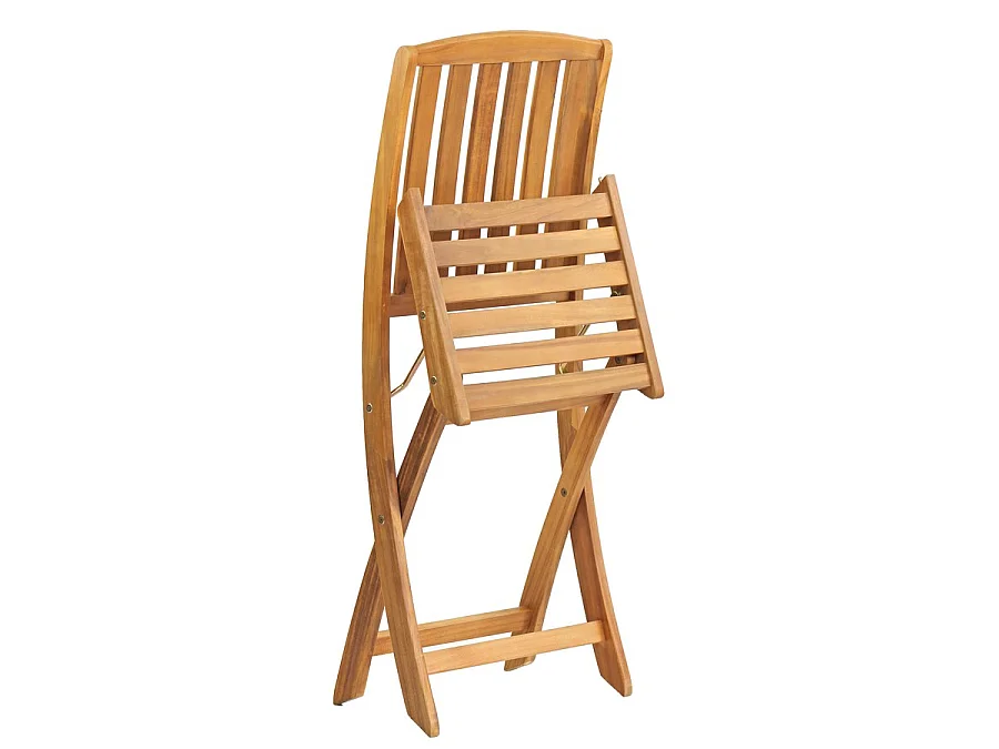 Estosa - Chaises de jardin pliantes en bois Navis