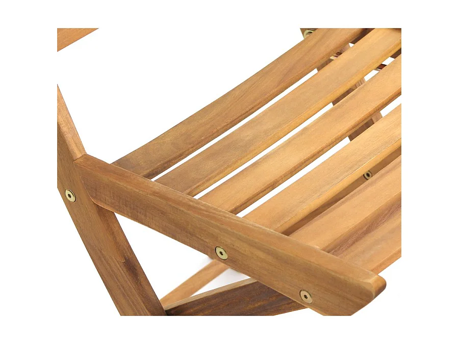 Estosa - Chaises de jardin pliantes en bois Navis