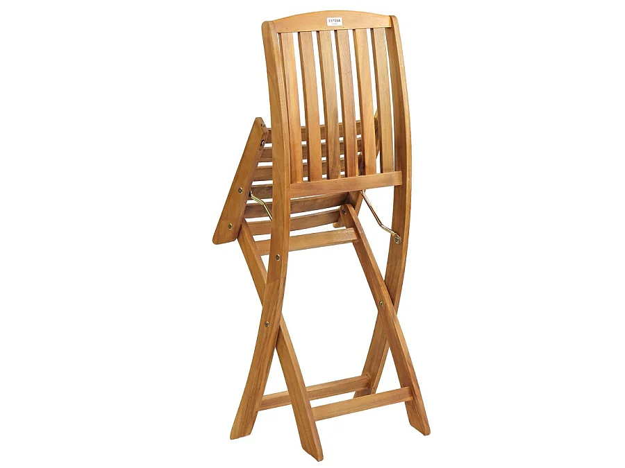 Estosa - Chaises de jardin pliantes en bois Navis
