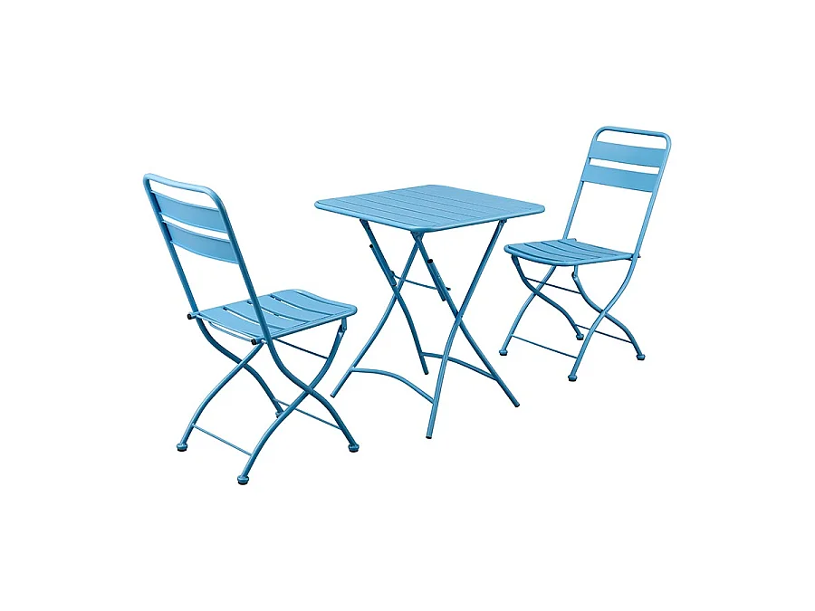 Estosa - Balkonset met klapstoelen en tafel in blauwe niagara Mia