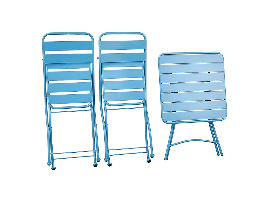 Estosa - Balkonset met klapstoelen en tafel in blauwe niagara Mia