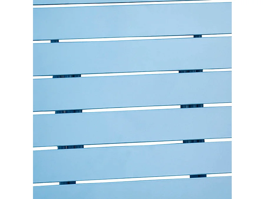 Estosa - Ensemble de balcon avec chaises pliantes et table en bleu niagara Mia