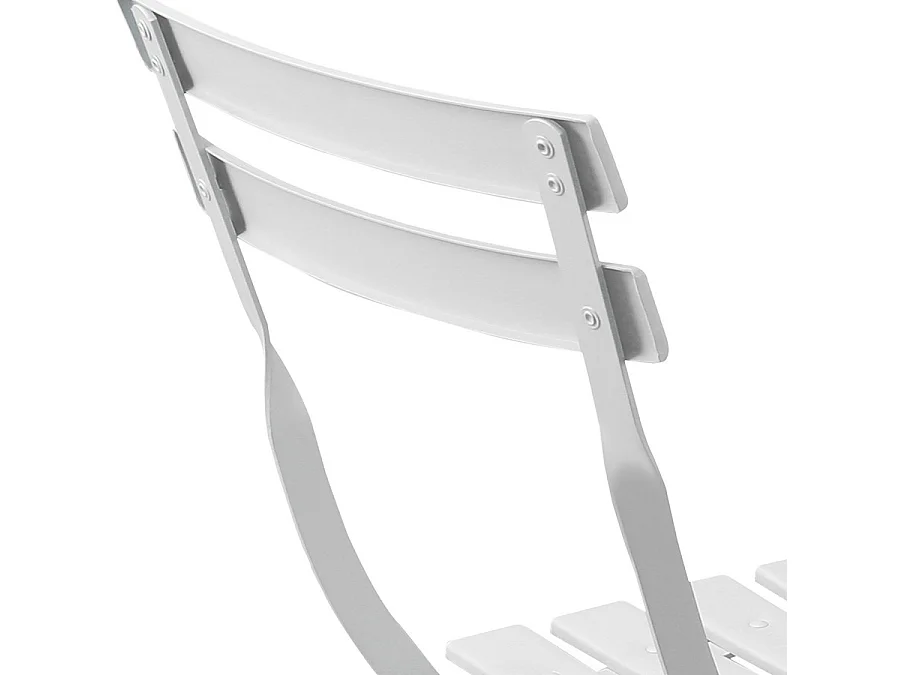 Estosa - Ensemble table et chaises d'extérieur pliables blanches Teresa