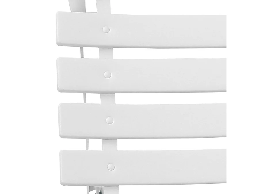 Estosa - Ensemble table et chaises d'extérieur pliables blanches Teresa