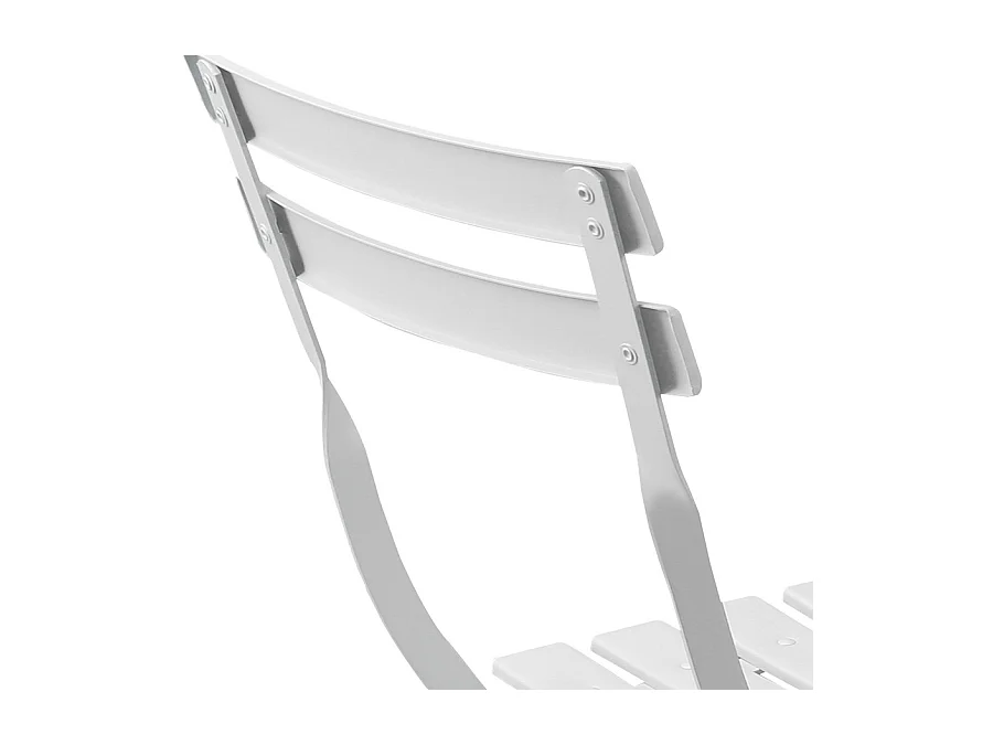 Estosa - Ensemble table et chaises d'extérieur pliables blanches Teresa