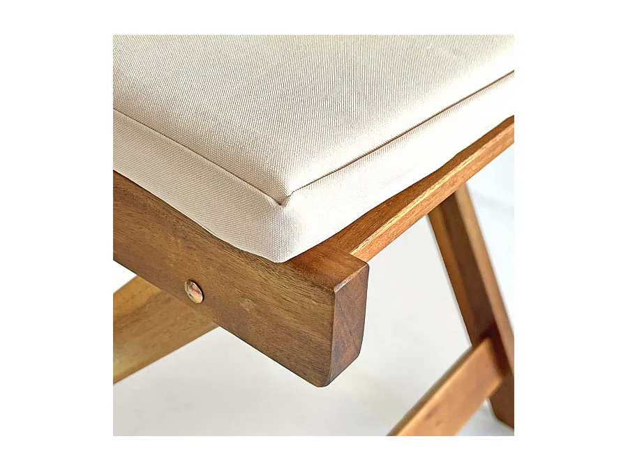 Estosa - Salontafelset met 2 ruimtebesparende balkonstoelen in Melzo hout