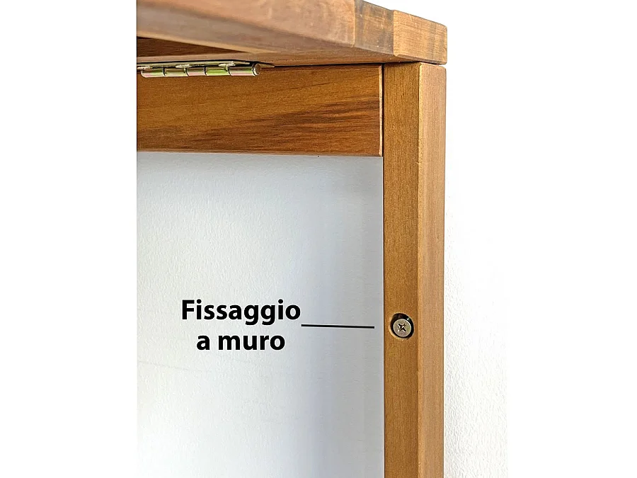 Estosa - Salontafelset met 2 ruimtebesparende balkonstoelen in Melzo hout