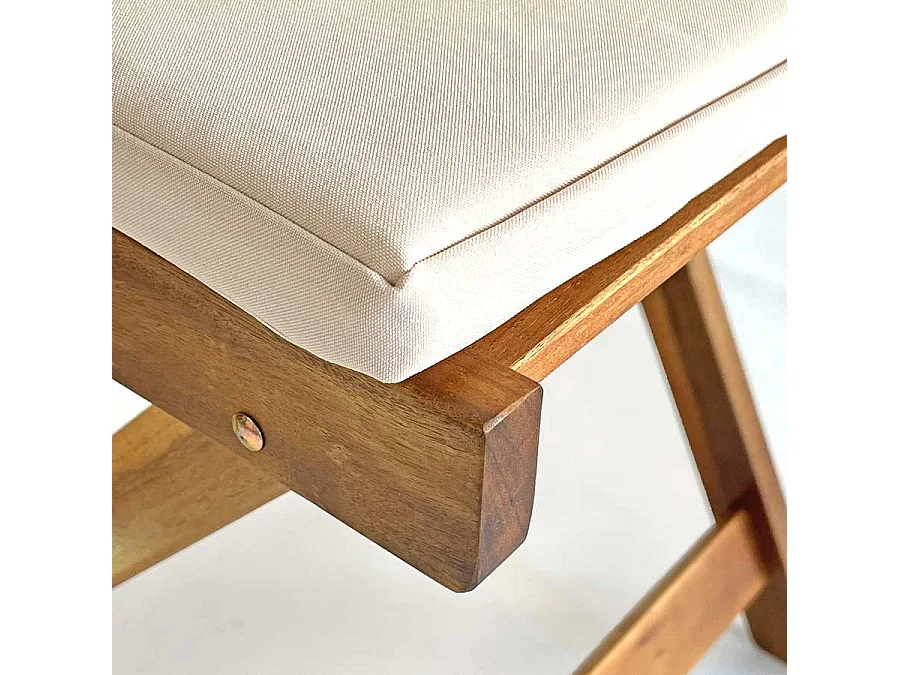 Estosa - Salontafelset met 2 ruimtebesparende balkonstoelen in Melzo hout