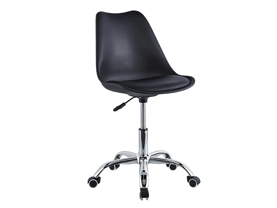 We Home - Chaise de bureau pivotante noire - Mai