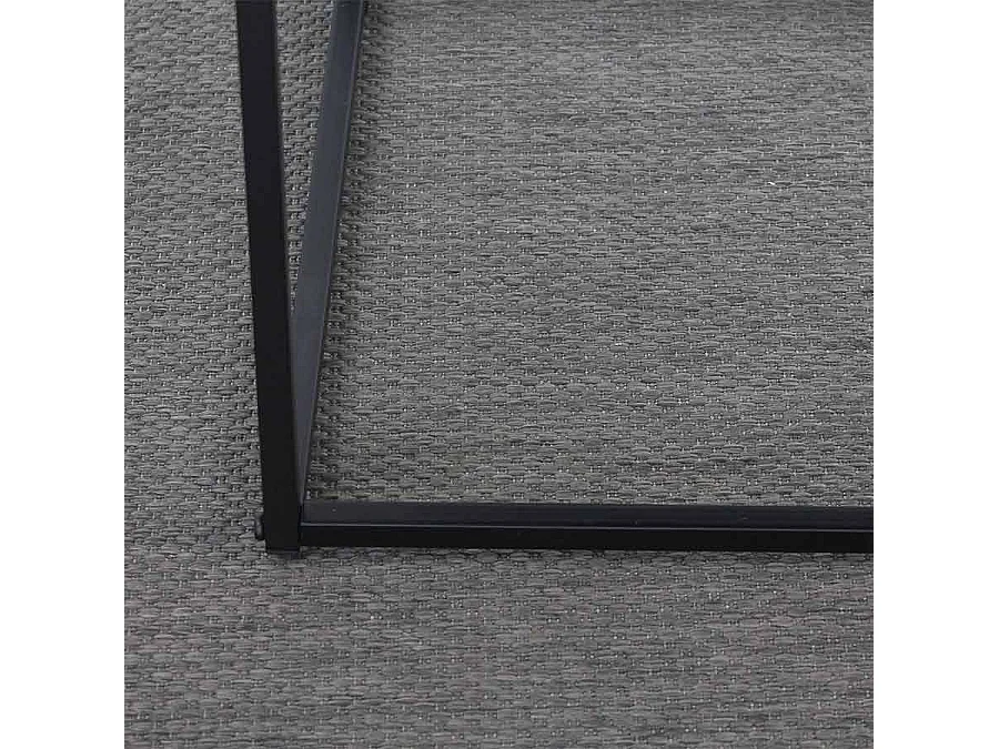 Estosa - Set van 2 lage buitentafels met keramisch blad en metalen structuur