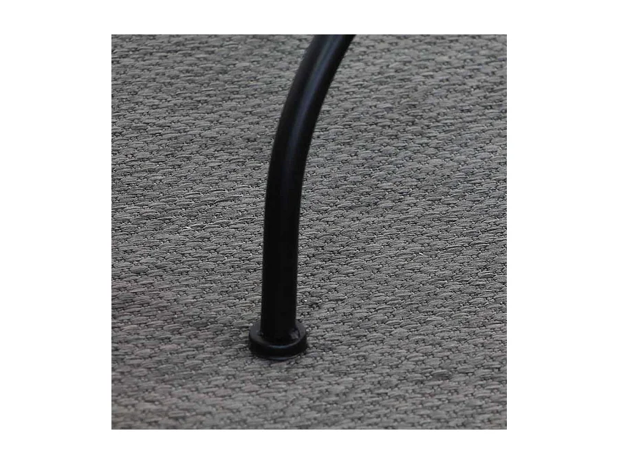 Estosa - Table basse ronde d'extérieur avec étagère en céramique à décor de mosaïque brillante 55x71 cm