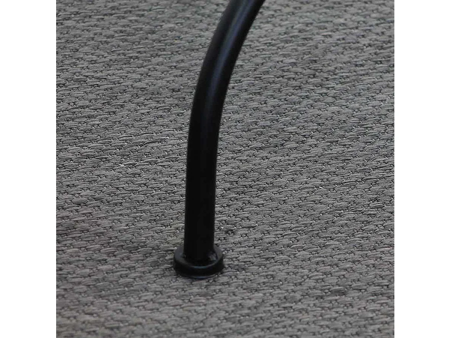 Estosa - Table basse ronde d'extérieur avec étagère en céramique à décor mosaïque mate 55x71 cm