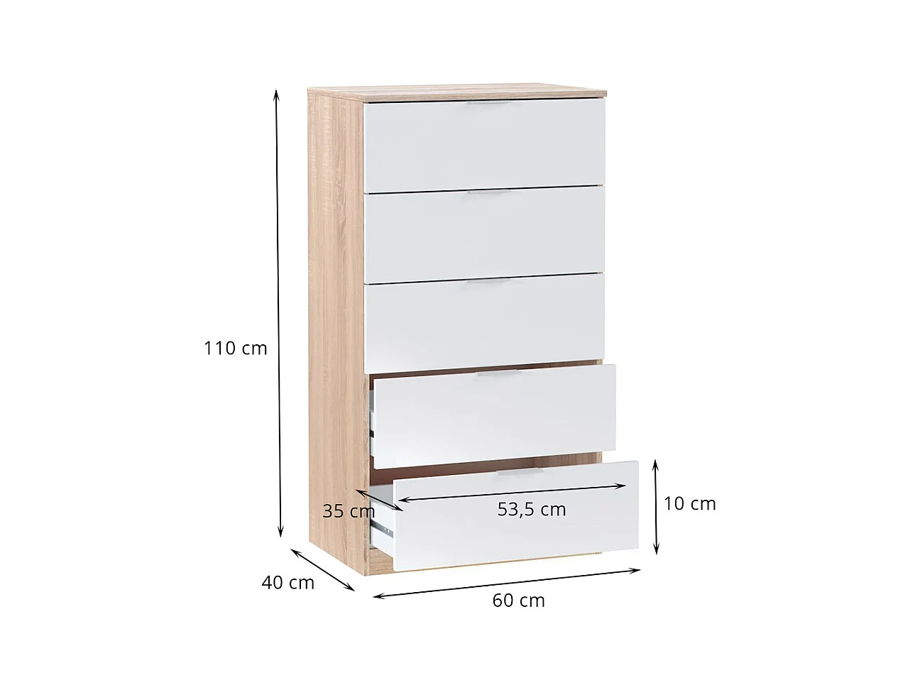 We Home – Schlafzimmerkommode mit 5 Schubladen