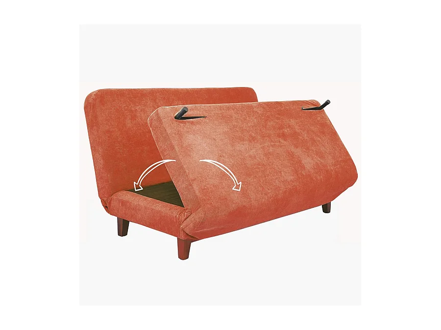 We Home - Canapé convertible deux places convertible orange Basil