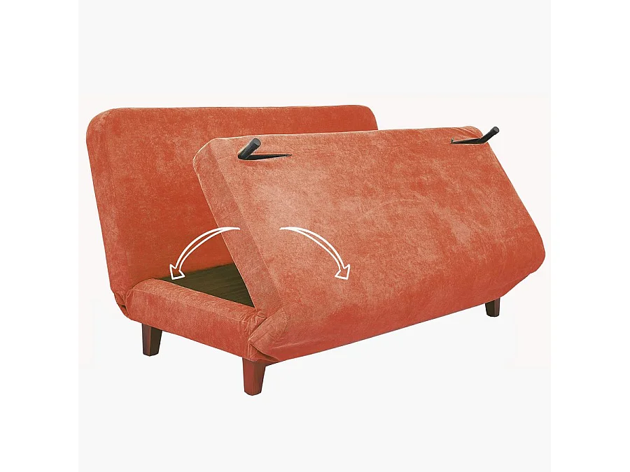 We Home - Canapé convertible deux places convertible orange Basil