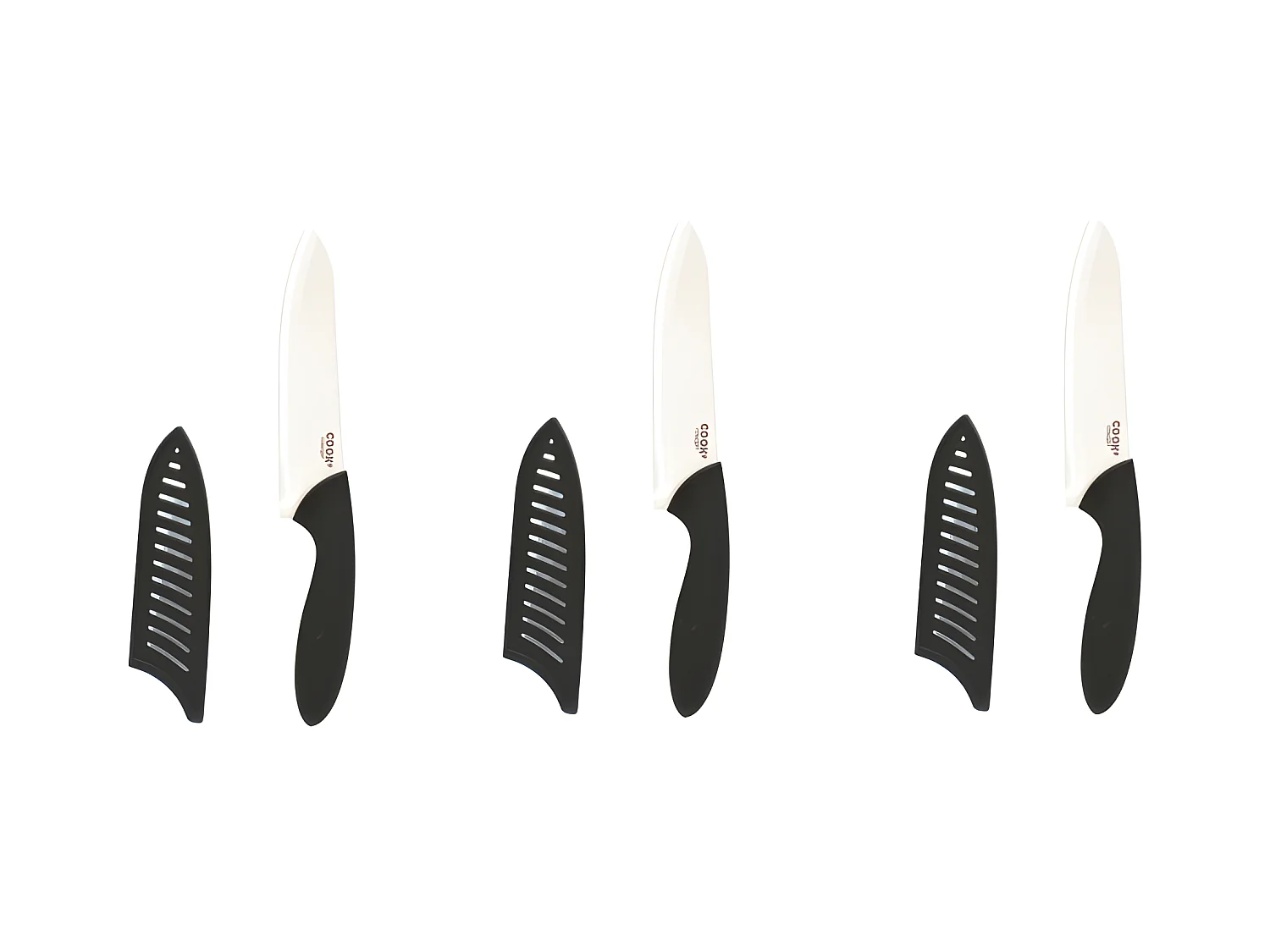 Couteau en Céramique "Manche Soft" 23cm Noir