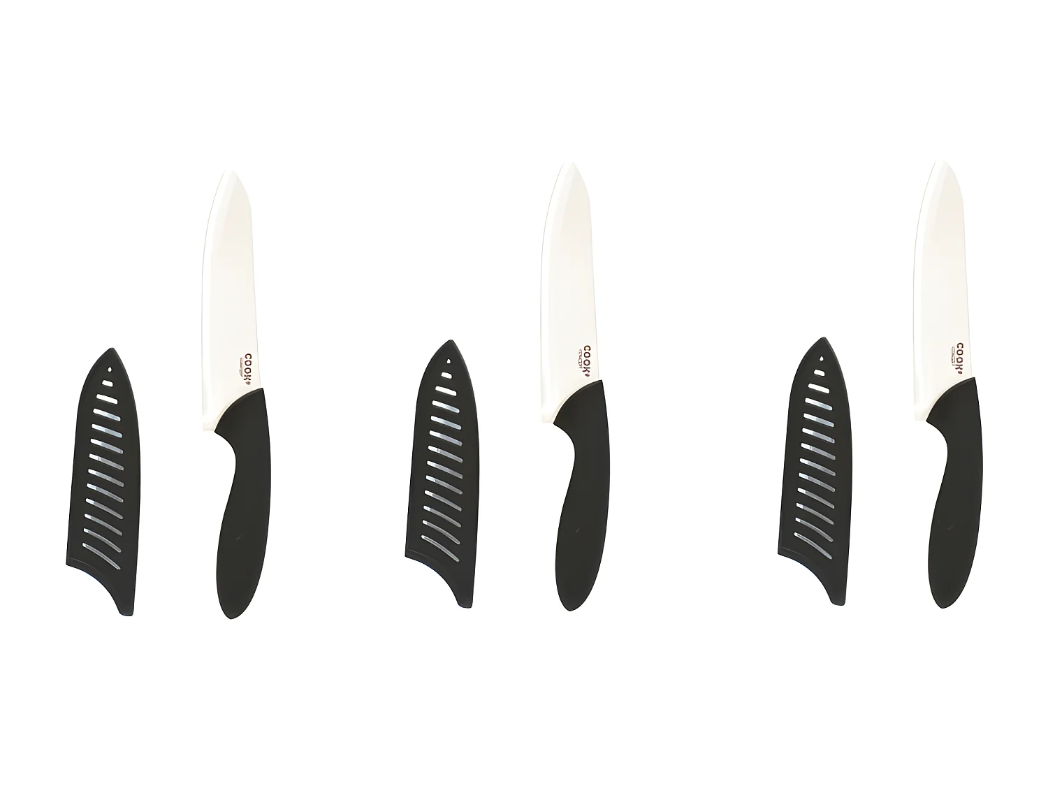 Couteau en Céramique "Manche Soft" 23cm Noir