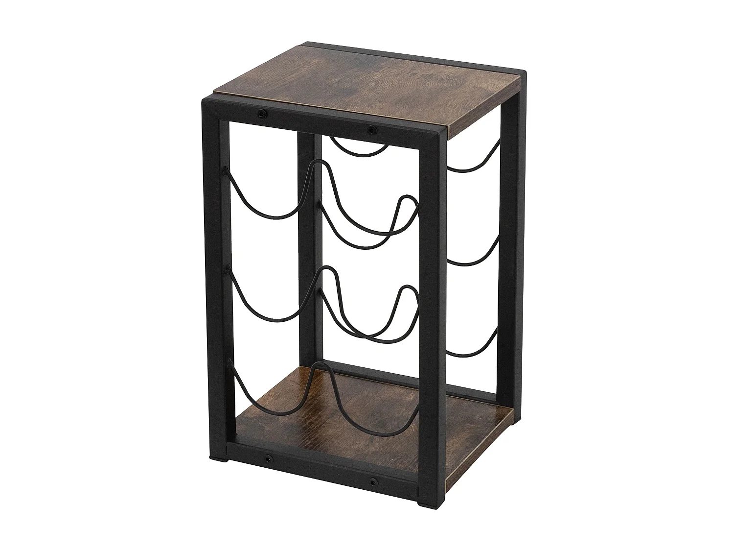 Casier à vin 6 bouteilles porte-verres de bar armoire à vin noir 24x21x37,5 cm