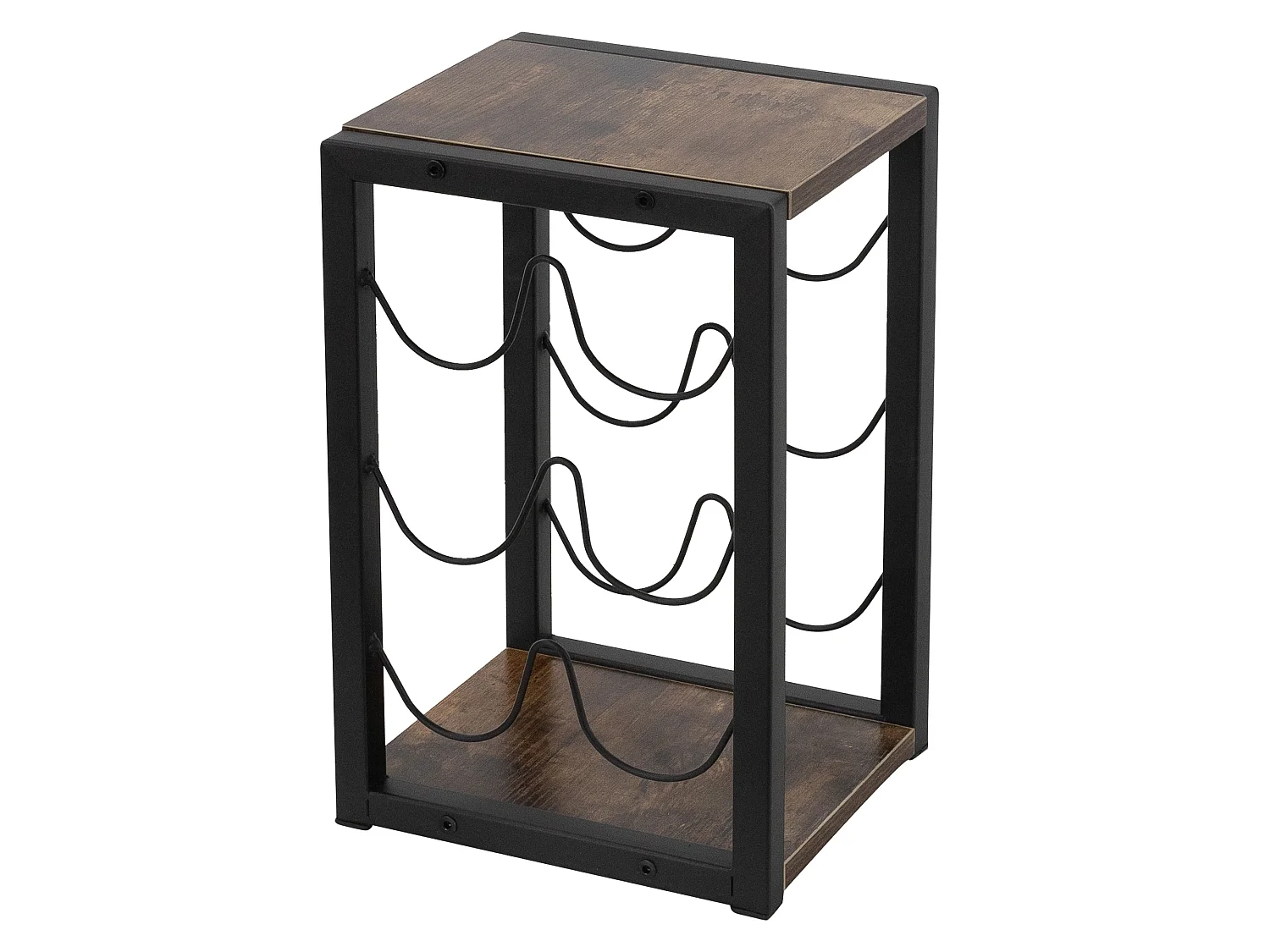 Casier à vin 6 bouteilles porte-verres de bar armoire à vin noir 24x21x37,5 cm
