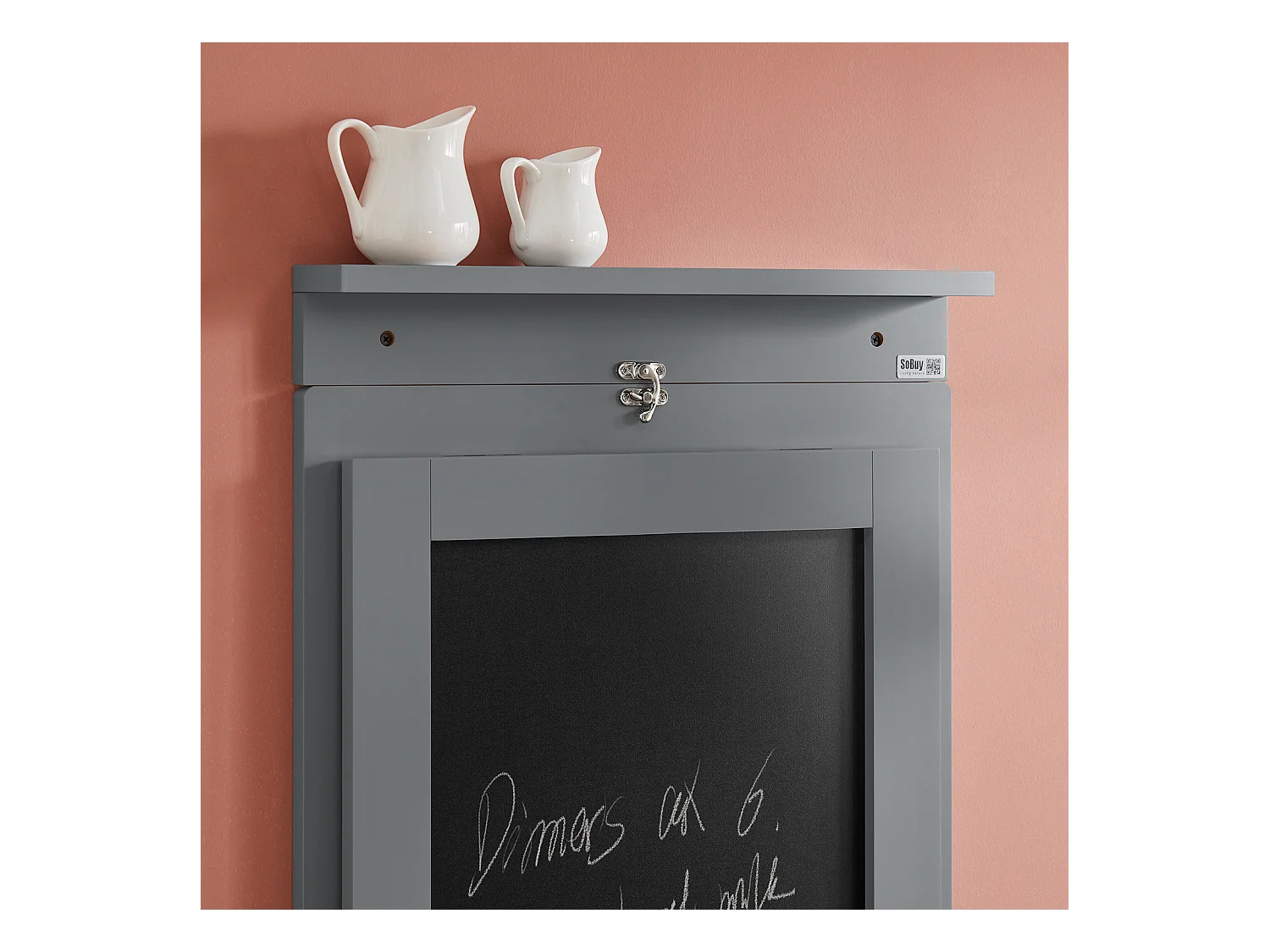 SoBuy Tavolo A Muro Tavolo Pieghevole Tavolo Cucina Con Lavagna colore grigio FWT20-HG