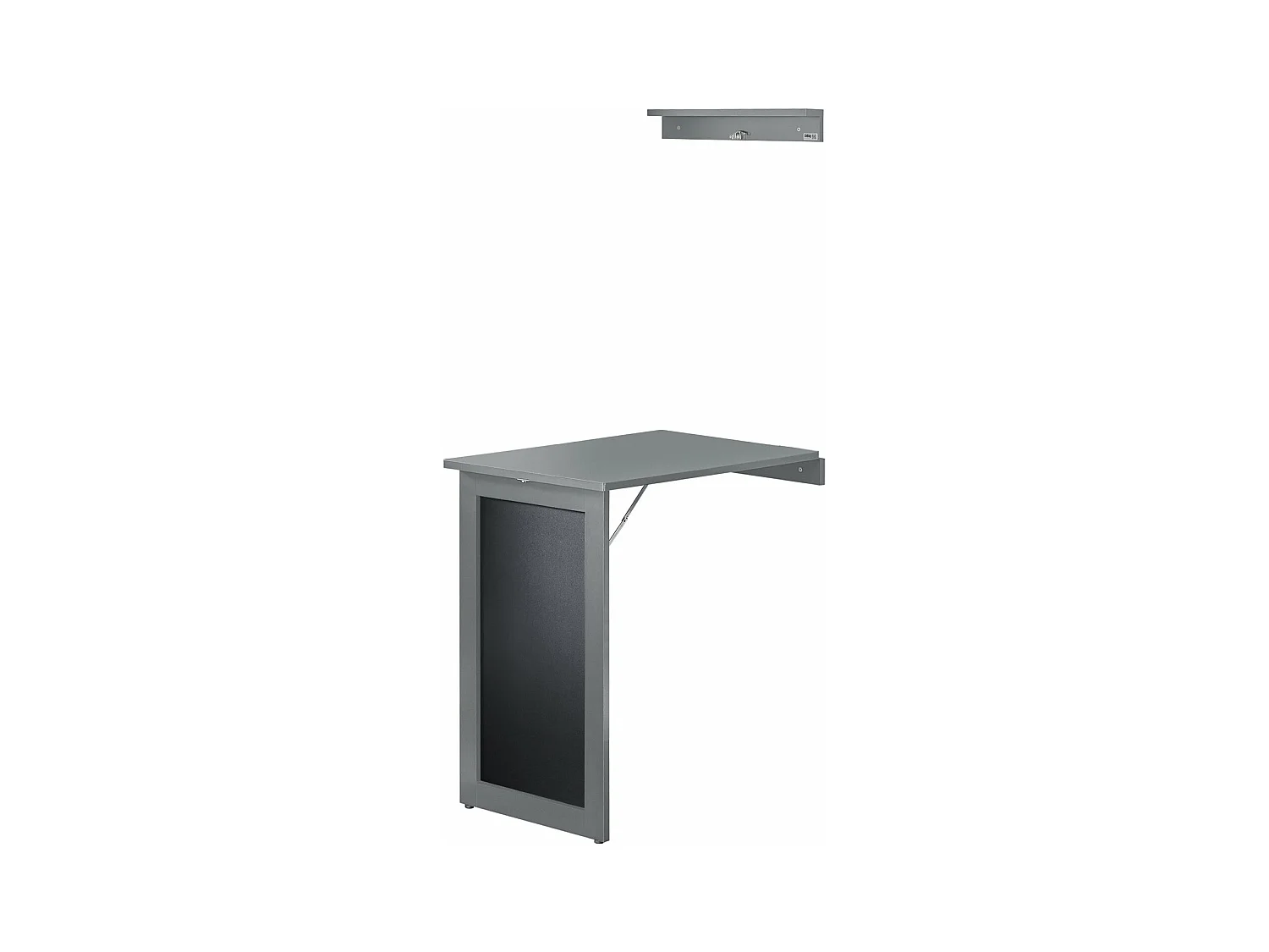 SoBuy Opvouwbare wandtafel Opklapbaar wandbureau Keukeneettafel met memobord - Grijs 50x75x76 cm, FWT20-HG