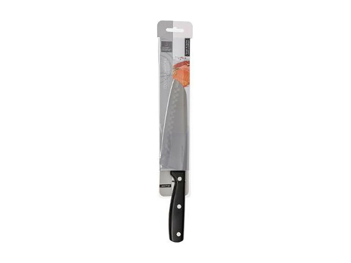 Couteau Japonais Santoku "Dice" Inox 29cm Noir