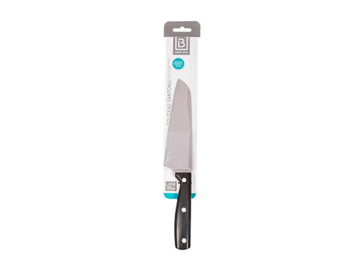 Couteau Japonais Santoku "Dice" Inox 29cm Noir