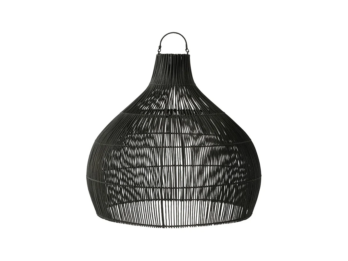 Abat-Jour Poire en Rotin "Lyna" 80cm Noir