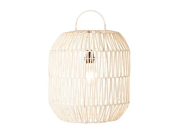 Abat-Jour Déco "Rotin" 35cm Blanc