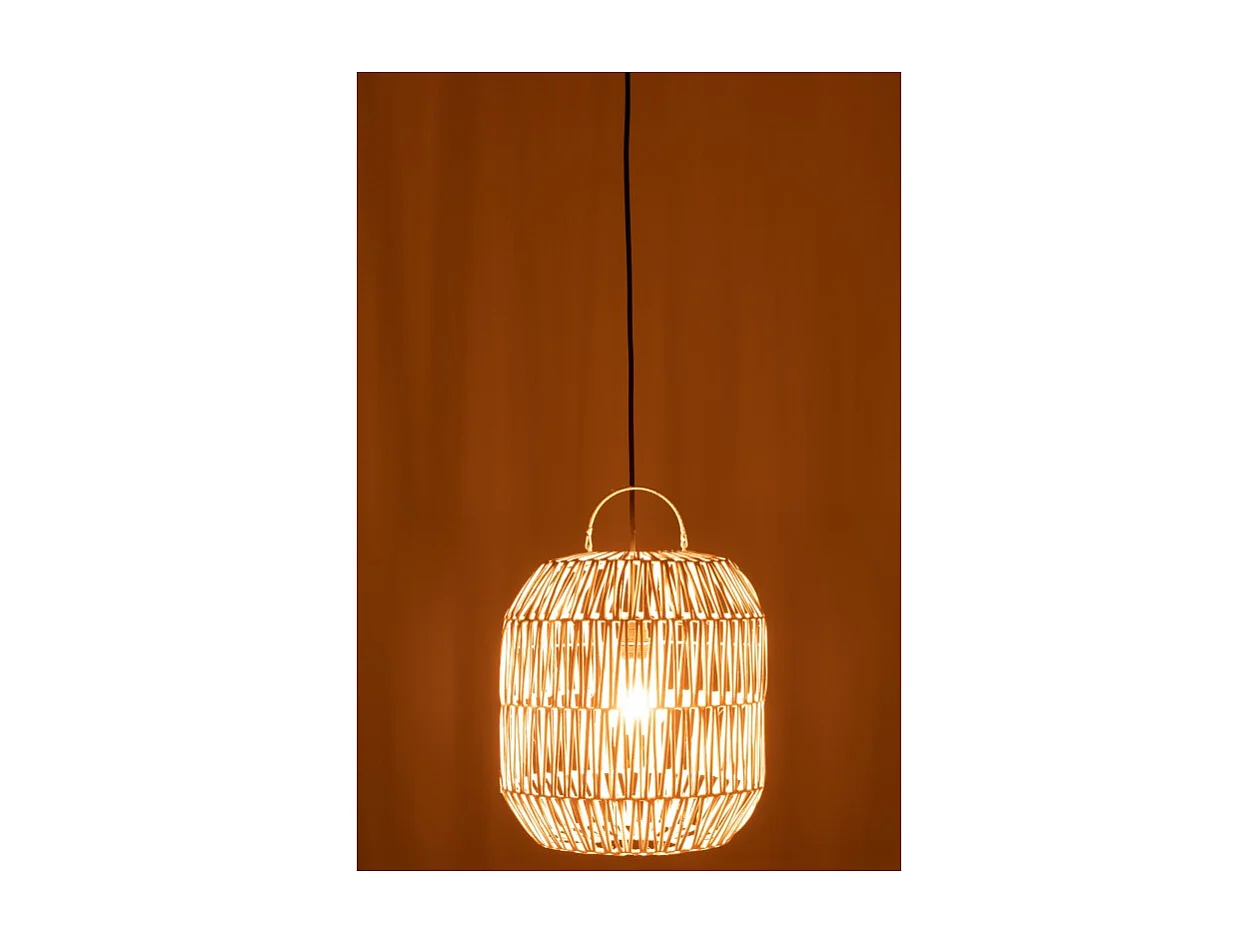 Abat-Jour Déco "Rotin" 35cm Blanc