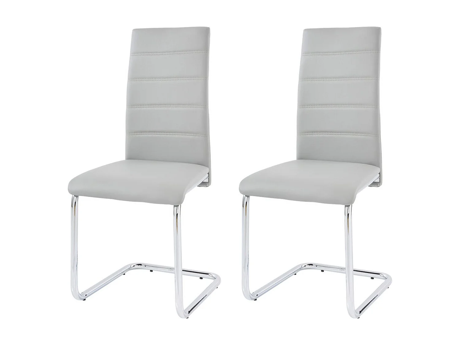 Adora Stuhl, 2 Stück, hellgraues Chrom