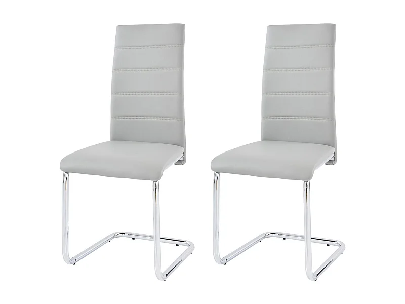 Adora Stuhl, 2 Stück, hellgraues Chrom