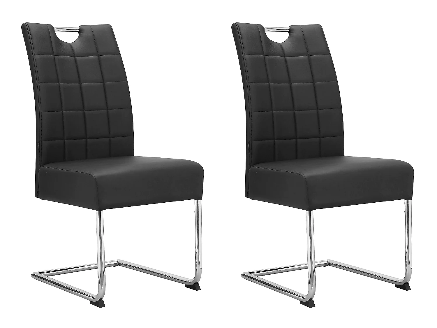 Osaka | Chaise de salle à manger 2 Pack Noir