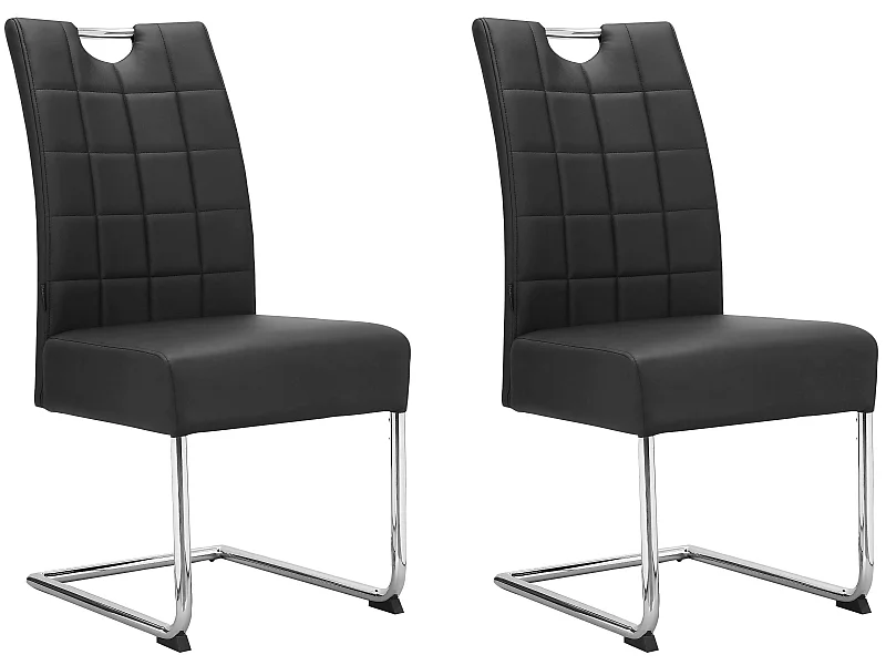 Osaka | Chaise de salle à manger 2 Pack Noir
