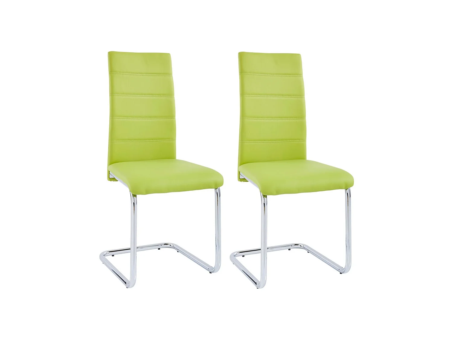 Stoel 2 PK Groen Chroom