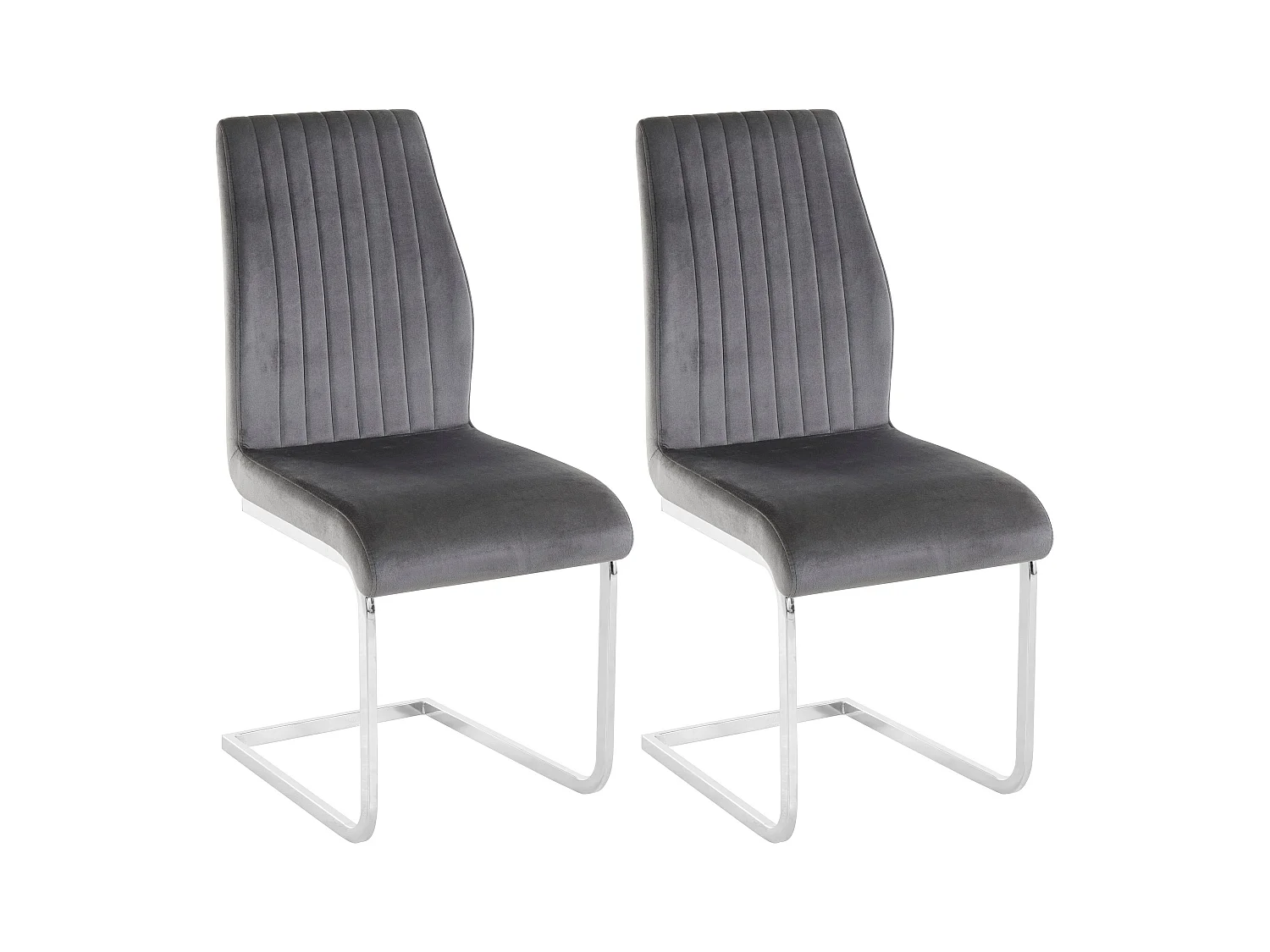 Greta|Chaise de salle à manger 2 PK Gris