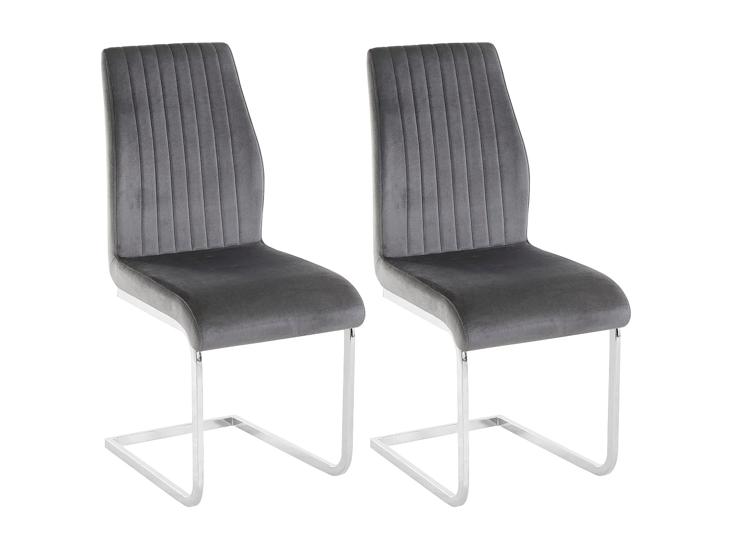 Greta|Chaise de salle à manger 2 PK Gris