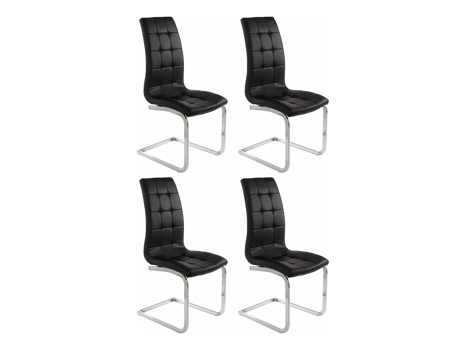 Lola|Chaise 4 packs Noir