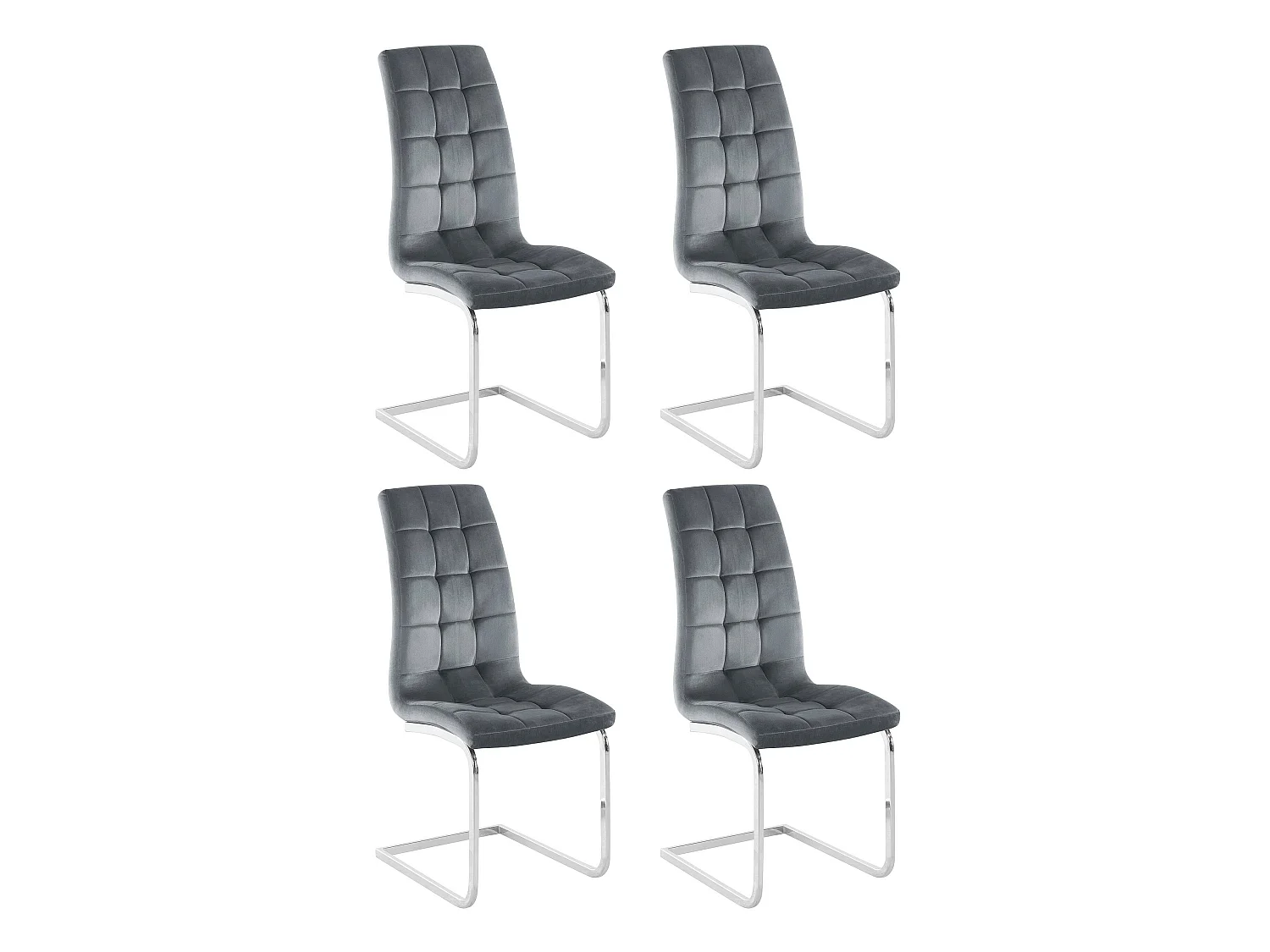 Lola|Chaise 4 packs Gris