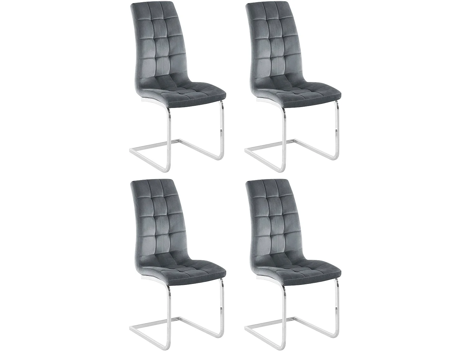 Lola|Chaise 4 packs Gris
