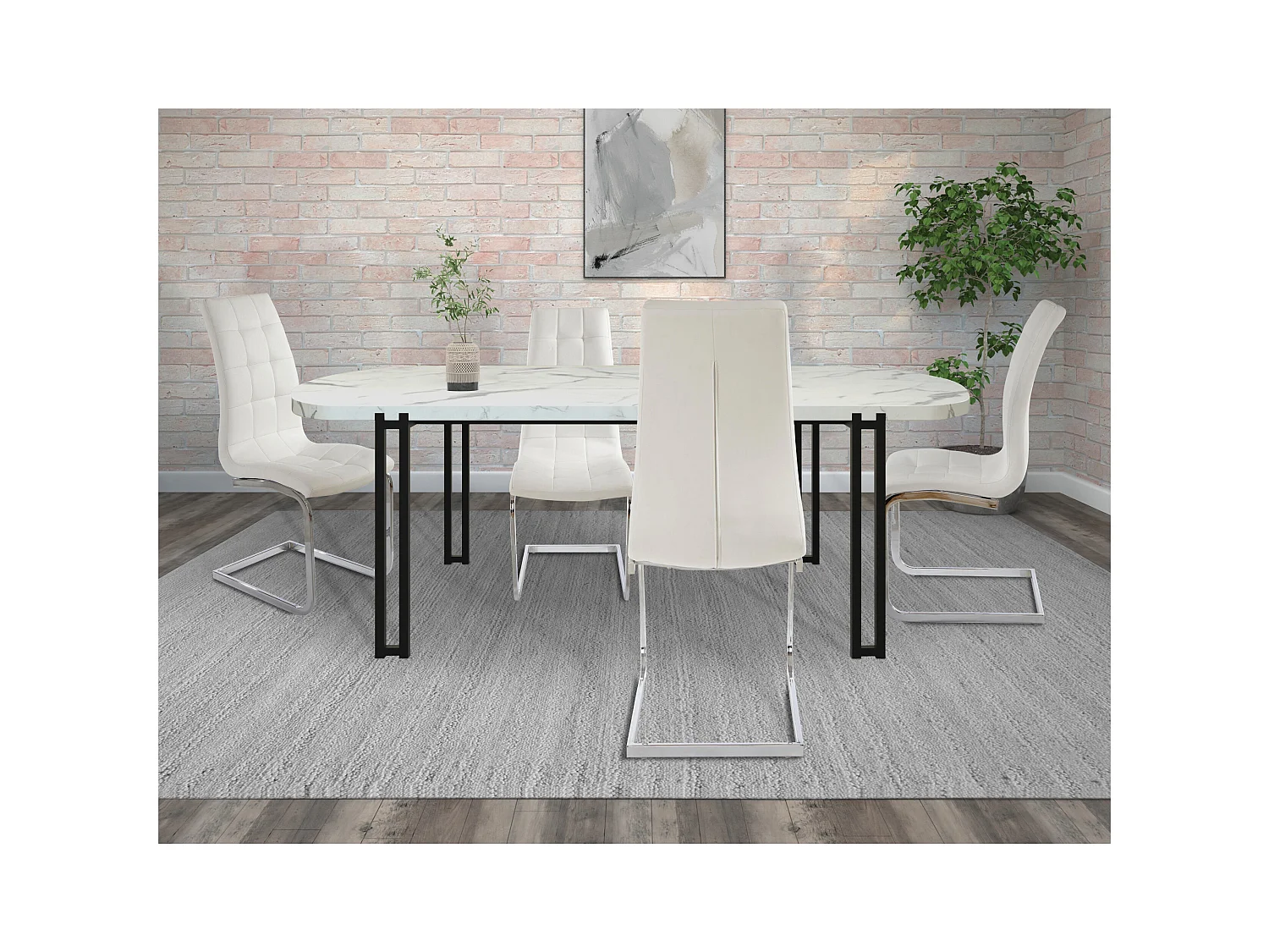 Lola|Chaise 2 PK Blanc