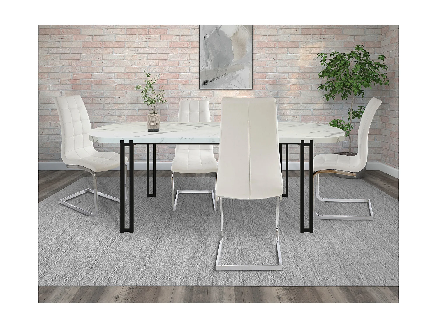 Lola|Chaise 2 PK Blanc