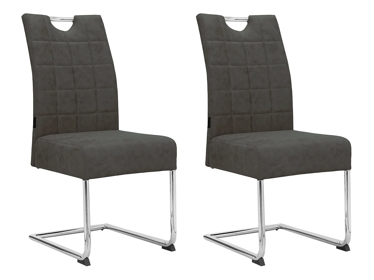Osaka | Chaise de salle à manger 2 Pack Anthracite