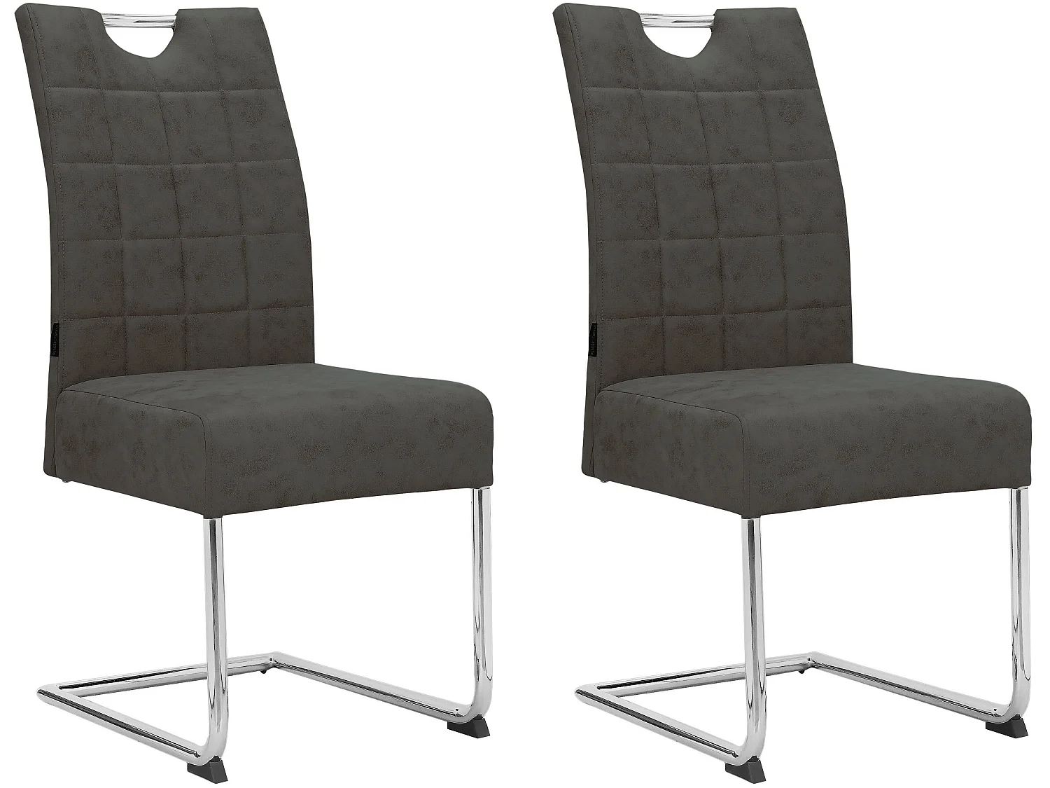 Osaka | Chaise de salle à manger 2 Pack Anthracite