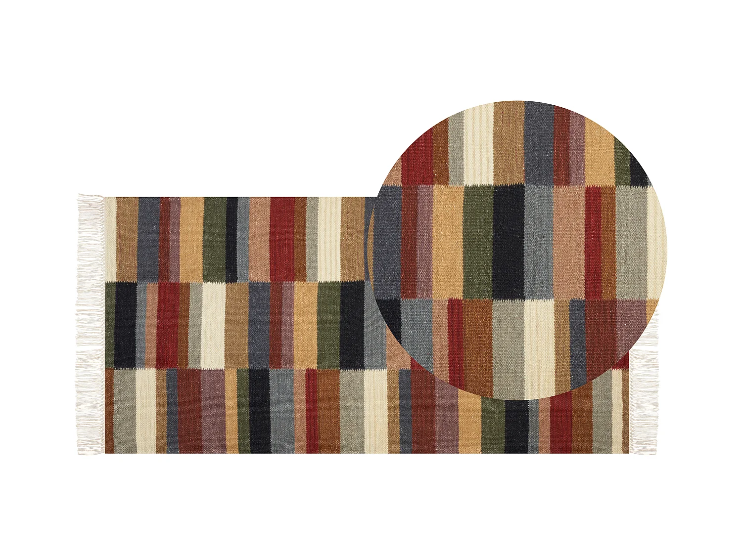 Vloerkleed kelim meerkleurig 80 x 150 cm MUSALER