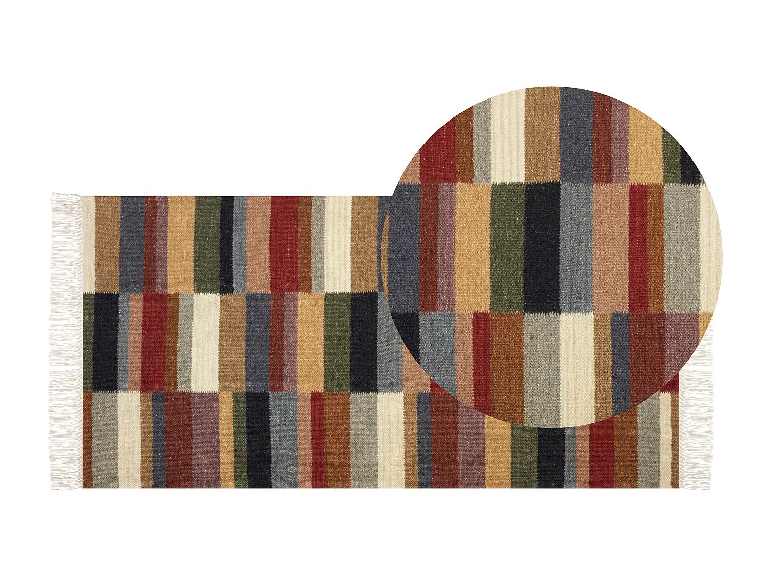 Tapis MUSALER Multicolore 80 x 150 cm Laine Kilim