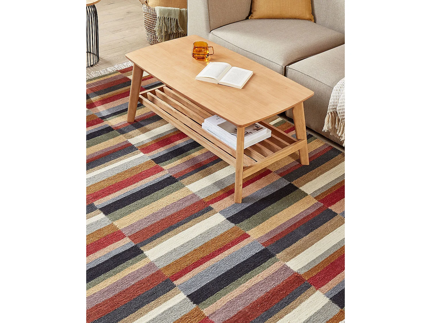 Tapis MUSALER Multicolore 160 x 230 cm Laine Kilim
