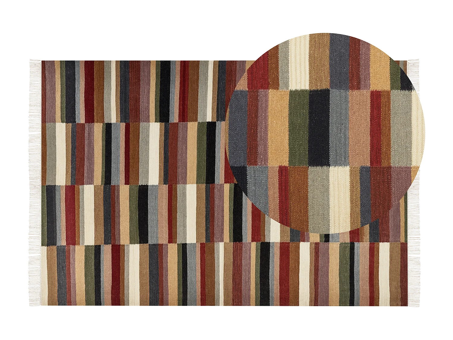 Vloerkleed kelim meerkleurig 200 x 300 cm MUSALER